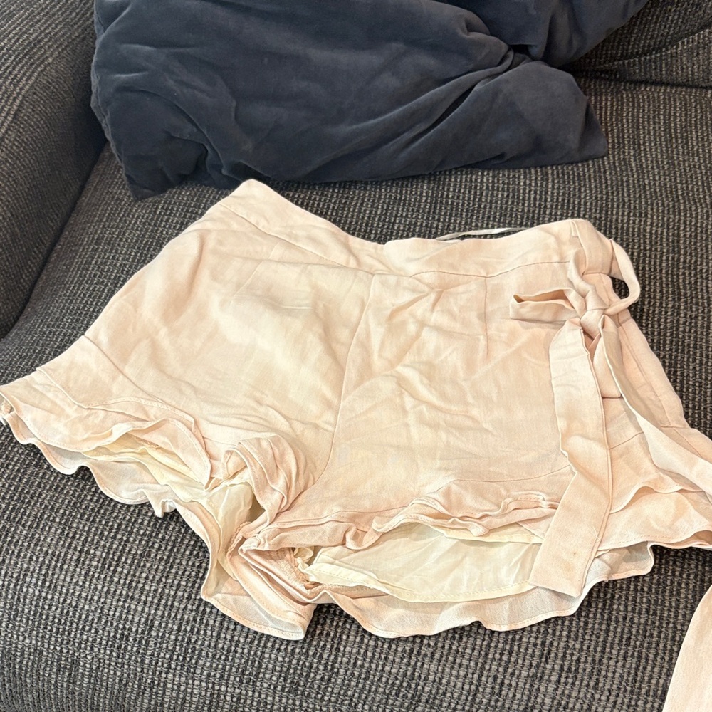 Delilah Cream Ruffle Shorts